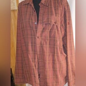 Mountain Hardwear Brown Plaid Casual Shirt
